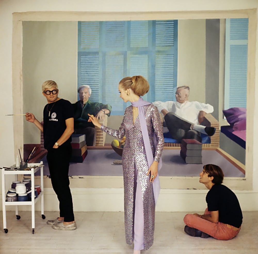 David Hockney, Maudie James &amp; Peter Schlesinger, Vogue December 1968
