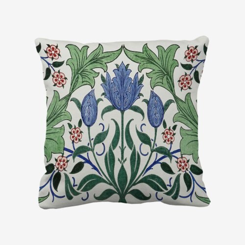 [쿠션커버] Floral Wallpaper Design with Tulips