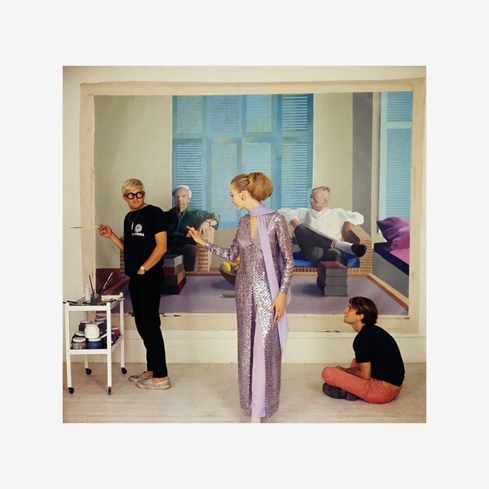 David Hockney, Maudie James &amp; Peter Schlesinger, Vogue December 1968