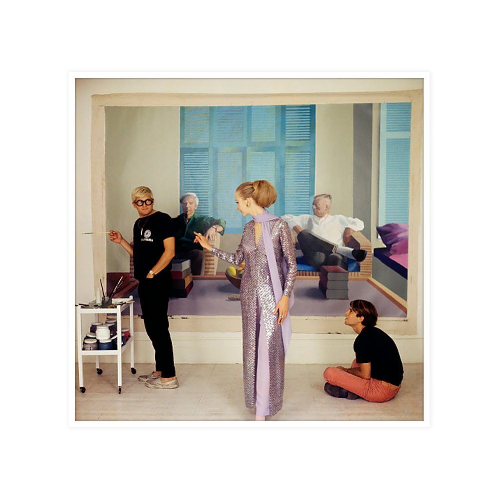 [액자포함] David Hockney, Maudie James &amp; Peter Schlesinger, Vogue December 1968
